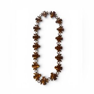 Vintage Copper Plated Stamped Thunderbird Concho Belt Necklace 31” Southwestern